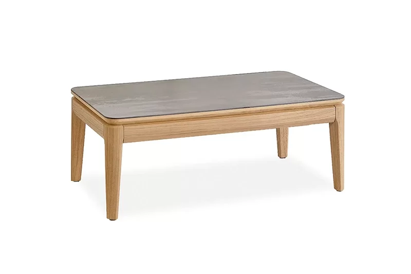 Table de salon Min&eacute;rale c&eacute;ramique et bois Girardeau