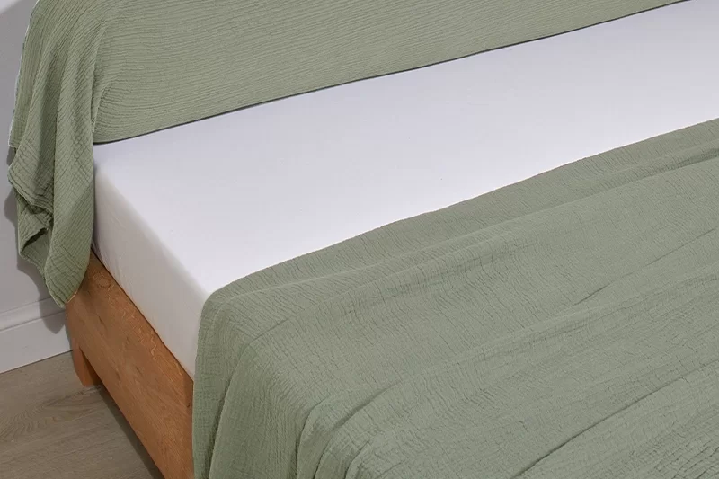 Linge de lit gaze de coton lav&eacute; COSY Blanc des Vosges