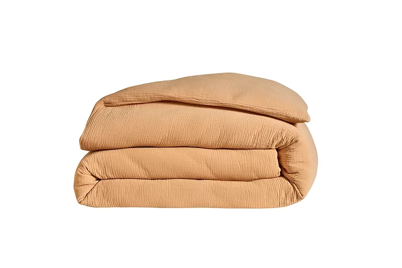Linge de lit gaze de coton lav&eacute; COSY Blanc des Vosges